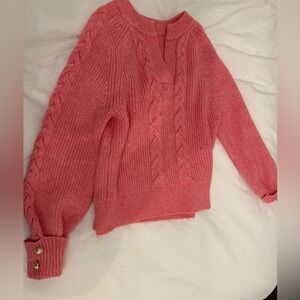 Design History Pink V-Neck Sweater